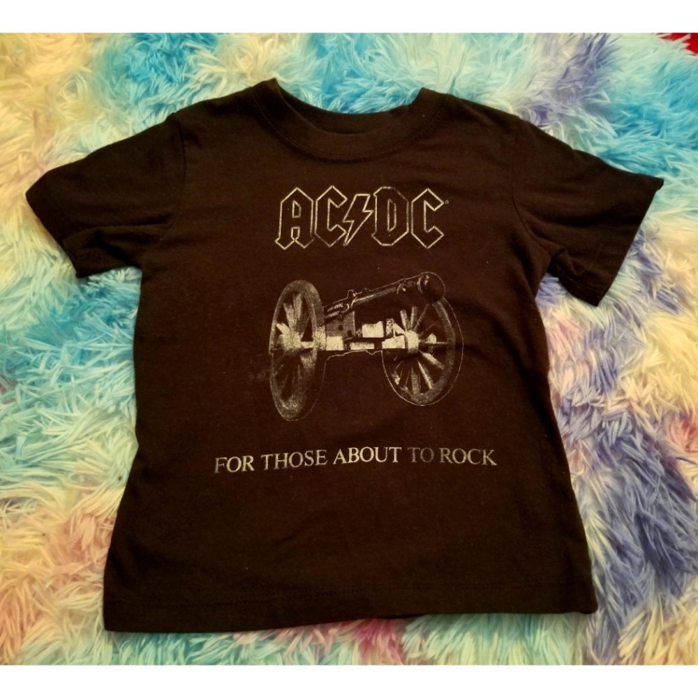 3T Black ACDC Band T-Shirt